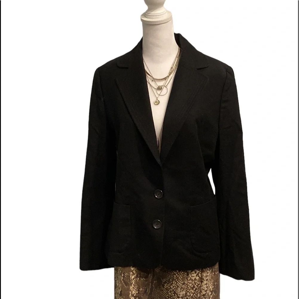 BananaโRepublic Black Classic Two-Button Blazer